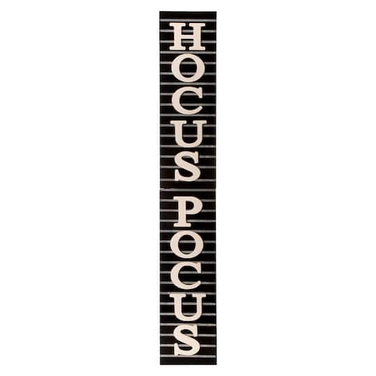 Glitzhome; Glitzhome® Halloween Wooden Hocus Pocus Standing Porch Sign or Hanging Décor; Category:Halloween Porch Decor; Image:1